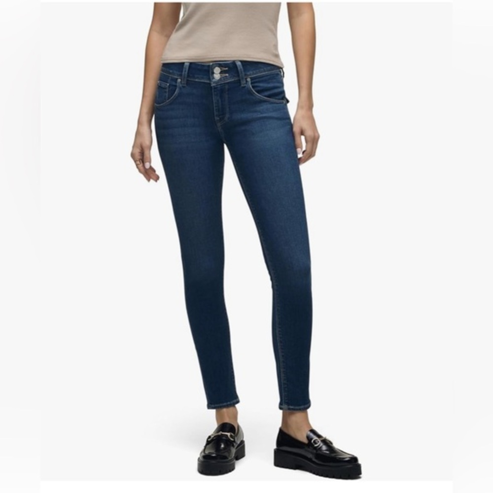 HUDSON Women's Collin Mid Rise Skinny Ankle Jean with Back Flap Pockets